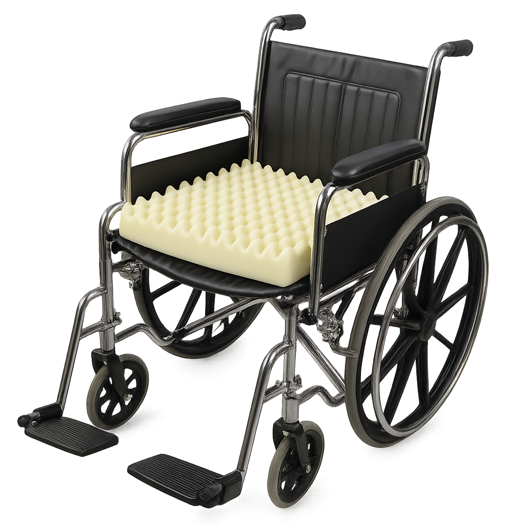 Convoluted Foam Wheelchair Pads